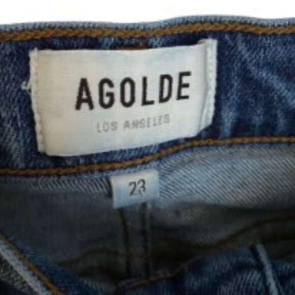 Agolde Toni Mid Rise Straight Jeans 23 - Picture 3 of 5